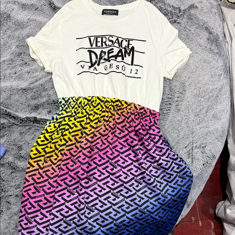 Versace Dream Multicolor Graphic Dress